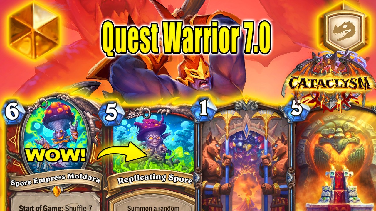 NEW Buffed Quest Control Warrior 7.0 Deck To Play Now At Across the Timeways Min-Set | Hearthstone