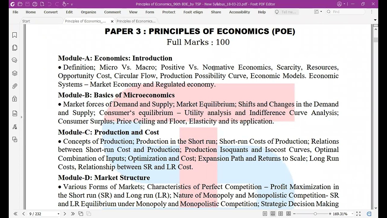Principles of Economics [POE], Class-1 ||JAIBB||