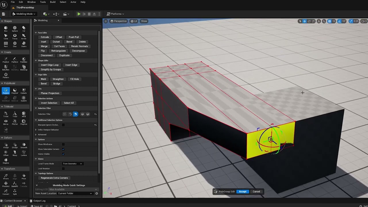 UE5.1 PolyEd Modeling Part 2 - Snapping