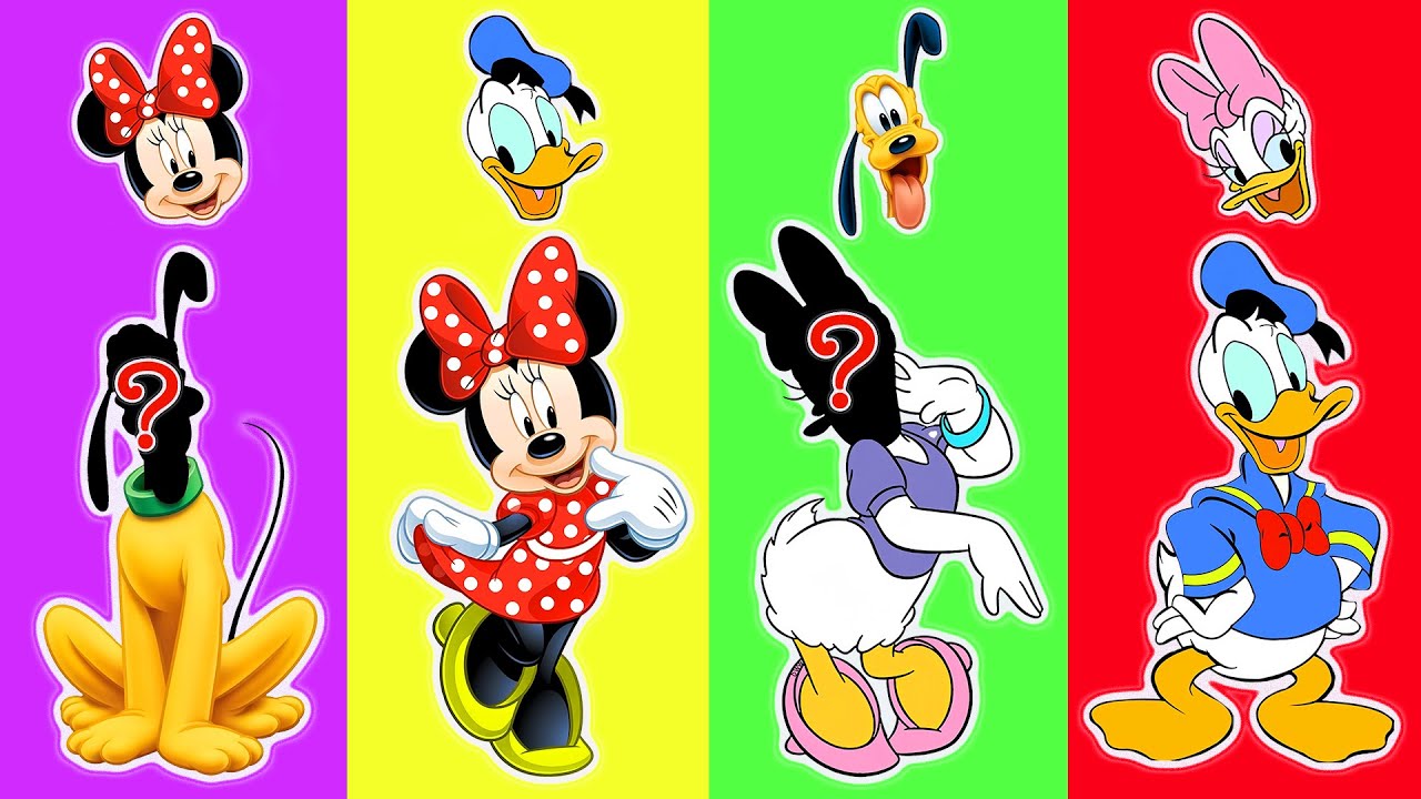 Find the heads of Pluto, Minnie Mouse, Donald Duck, Daisy Duck | Mickey Mouse Cartoon