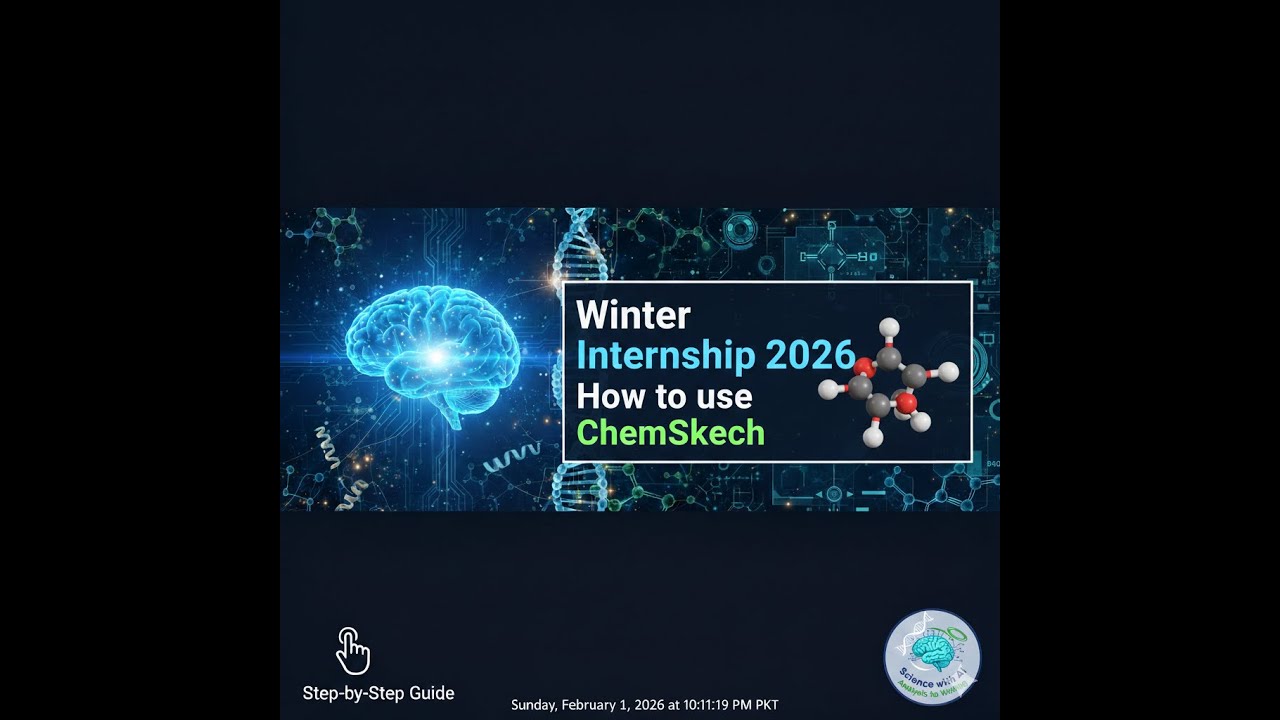 Winter Internship 2026 - How to use ChemSketch