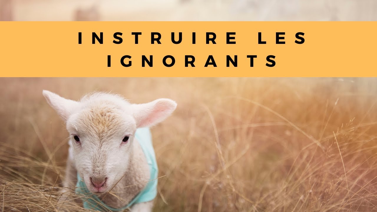 Pourquoi instruire les ignorants ?