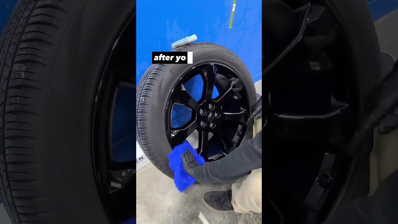 Wheel ceramic coating! The visual instructional! #ceramiccoating #wheelcoating
