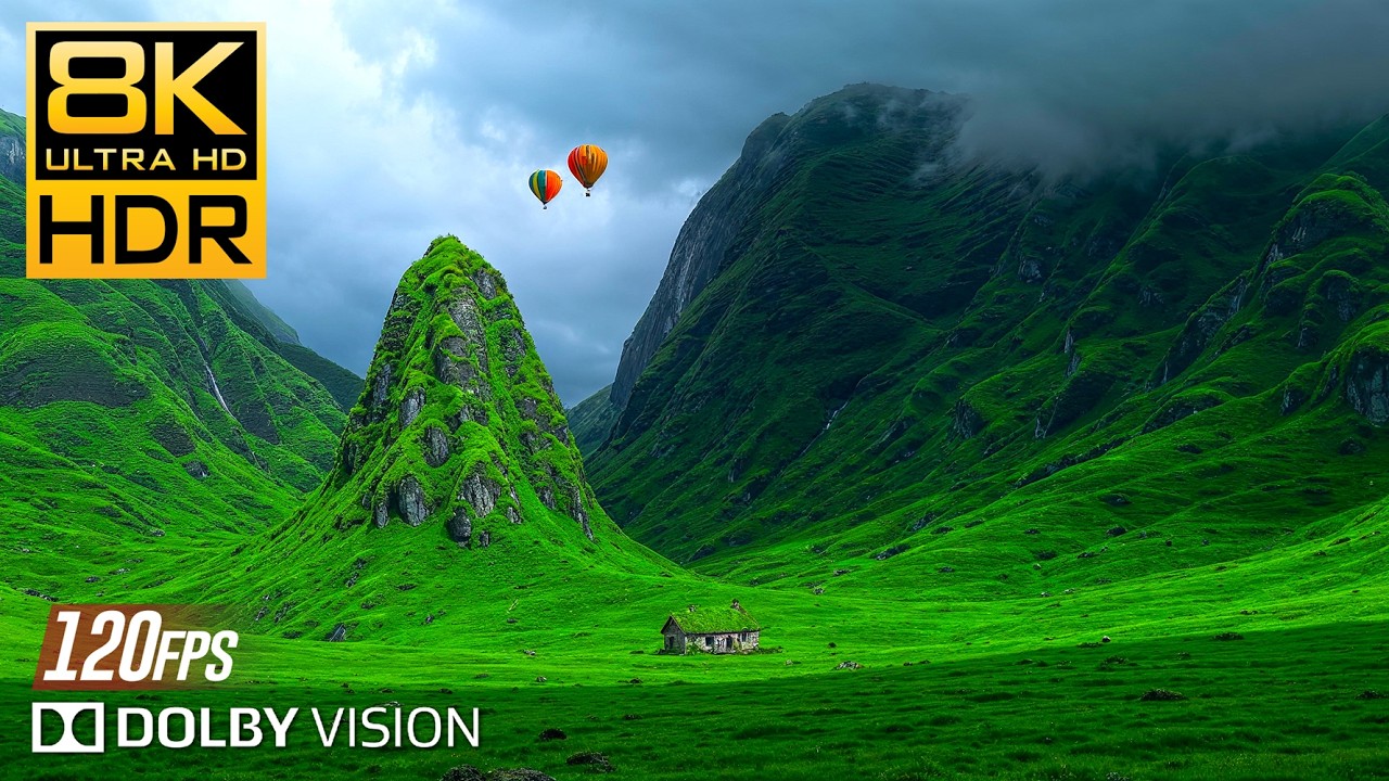 UNSEEN 8K Video Ultra HD at Smooth 120fps Dolby Vision HDR - Relaxing Music for Stress Relief