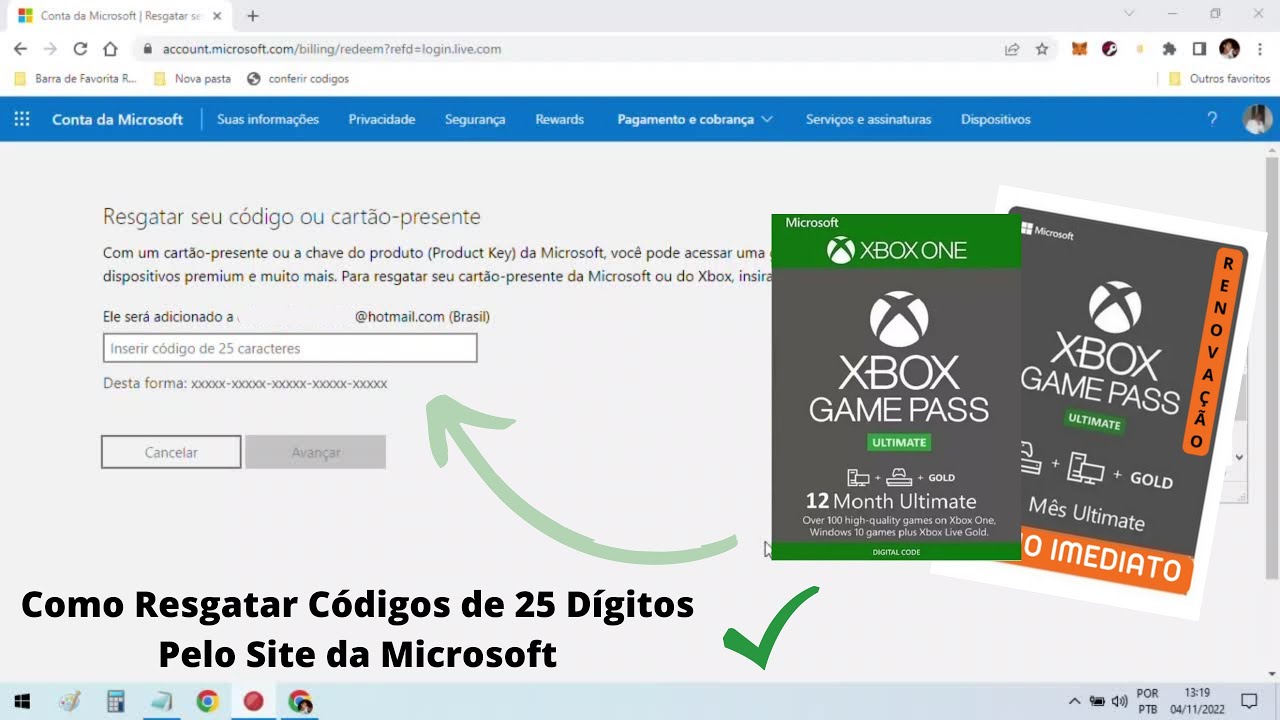 Como Resgatar Códigos de 25 Dígitos Pelo Site da Microsoft