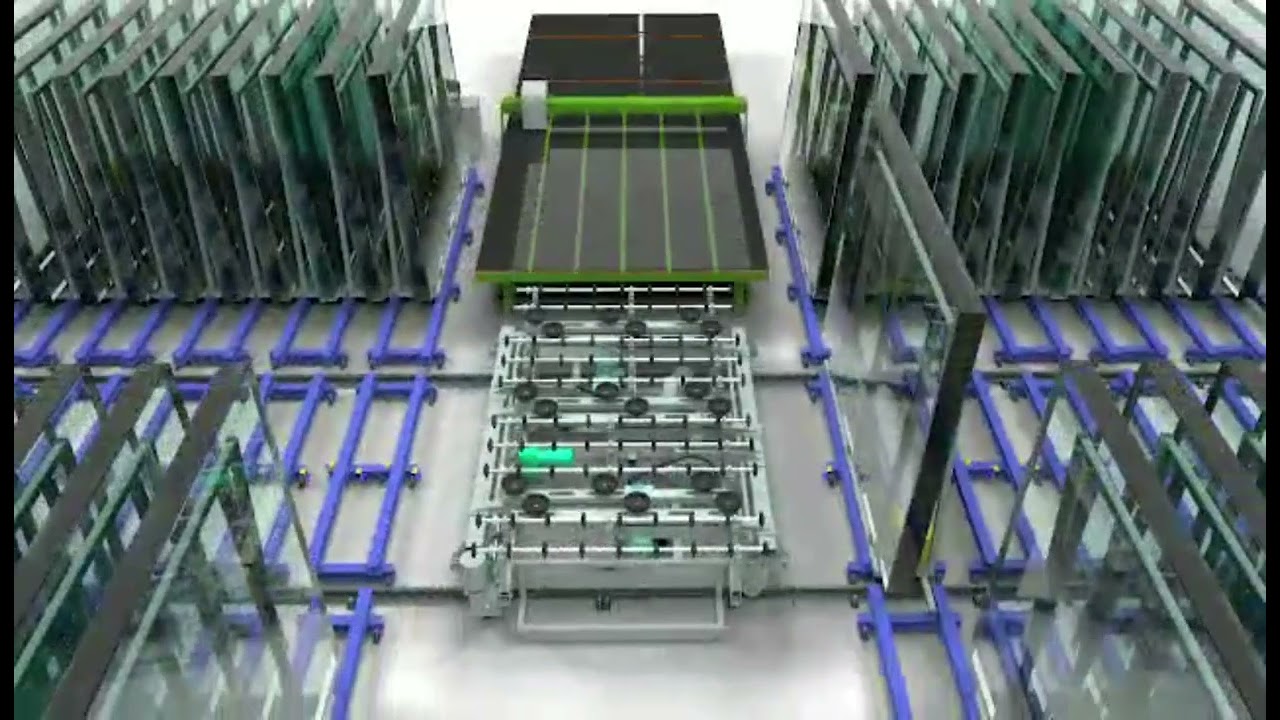 Glass Cutting machine with storage system