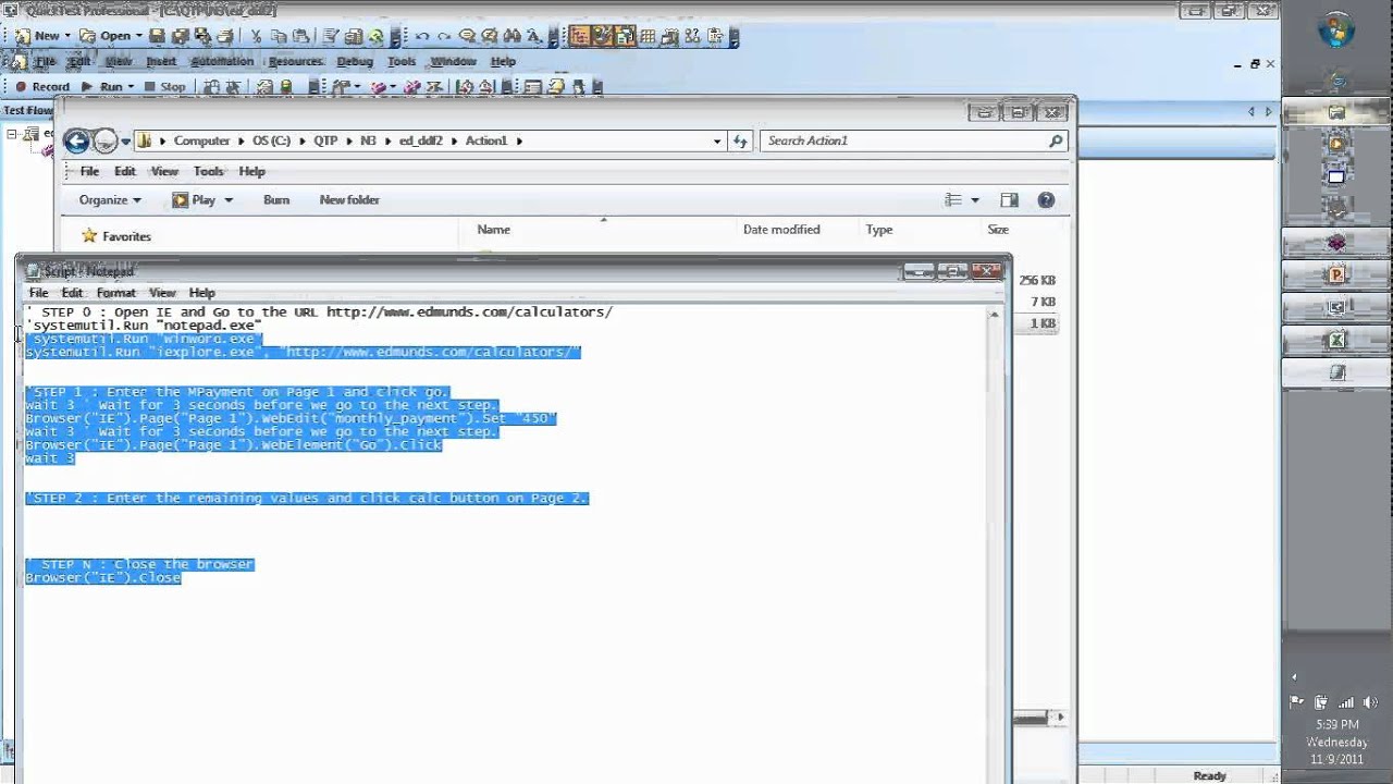 QTP Training Day 03 3 min preview VB Scripting Descriptive Programming Frameworks