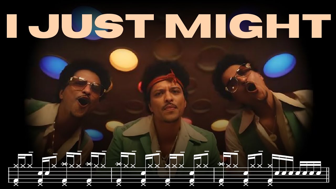 I Just Might Drum Sheet Music Transcription | Bruno Mars Drum Cover