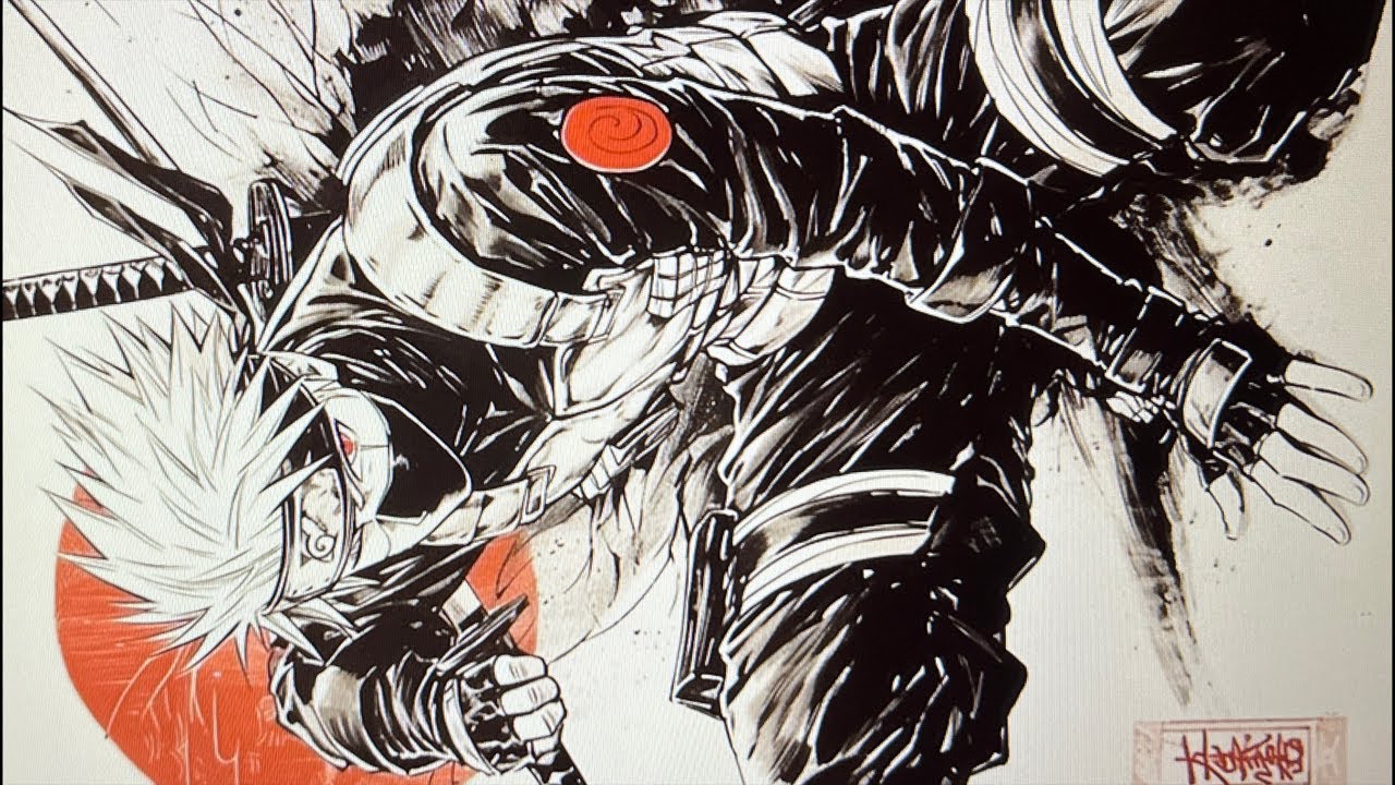 LIVE Drawing Kakashi Hatake with Black Pen ✍️ | Naruto Anime Art #kakashi #naruto