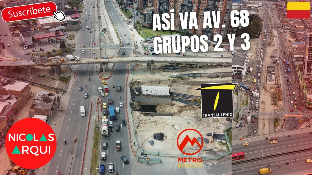 Así va Construcción de TransMilenio Avenida 68 entre la Calle 8 Sur y la Calle 13 en Bogotá 🇨🇴