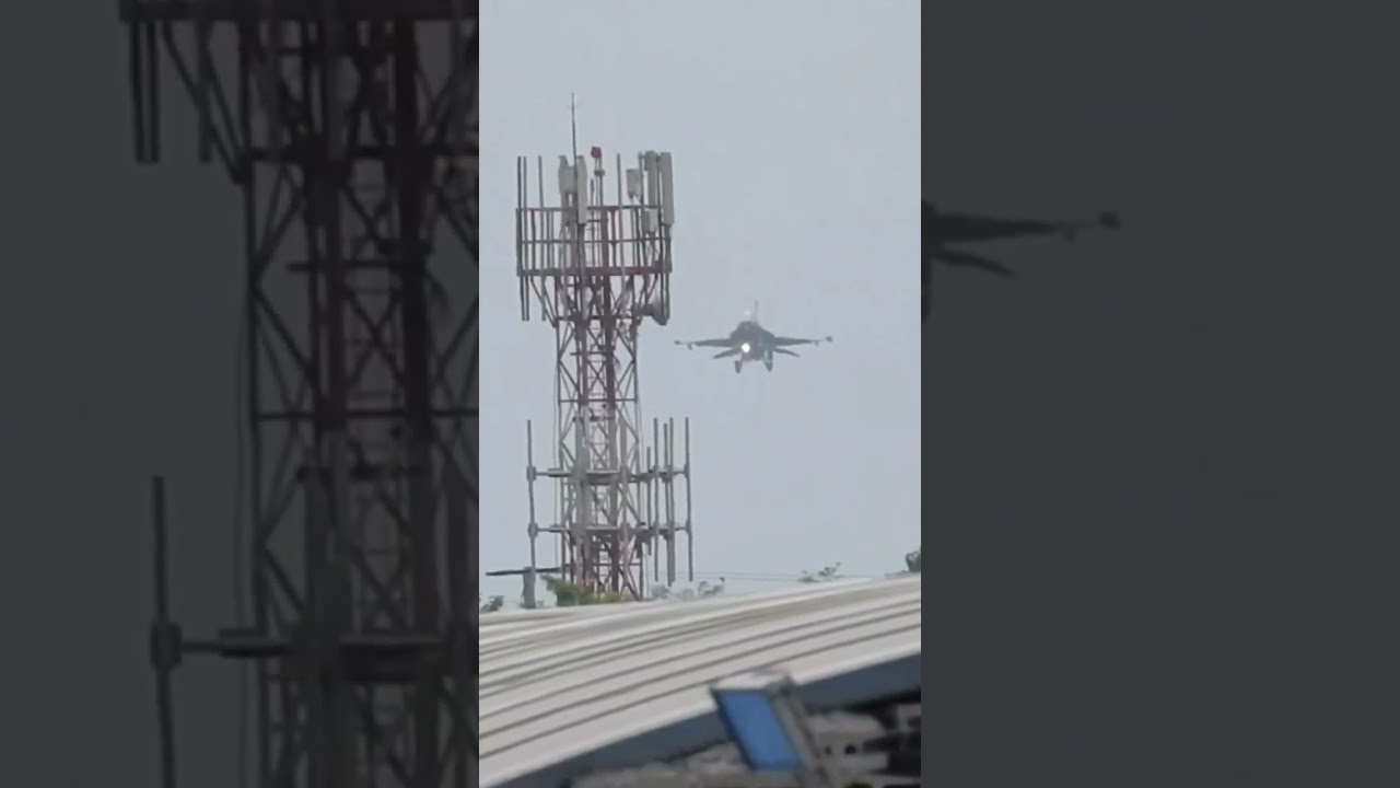 Landing spotting of an Lockheed Martin F-16 Fighting Falcon in BAQ Ernesto Cortissoz SKBQ #shorts