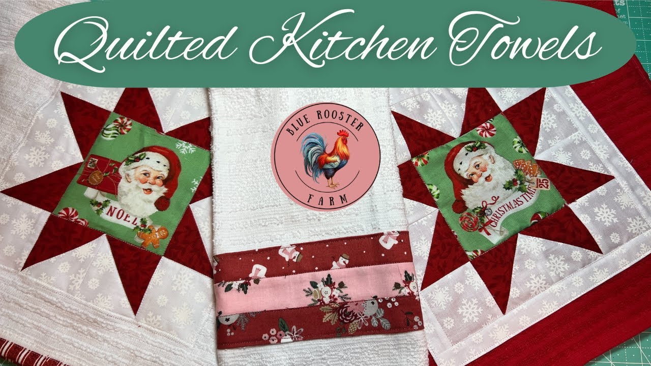 Quilted Kitchen Towels\Last Minute Easy Gift To Make\Beginner Friendly\Step-by-Step Tutorial