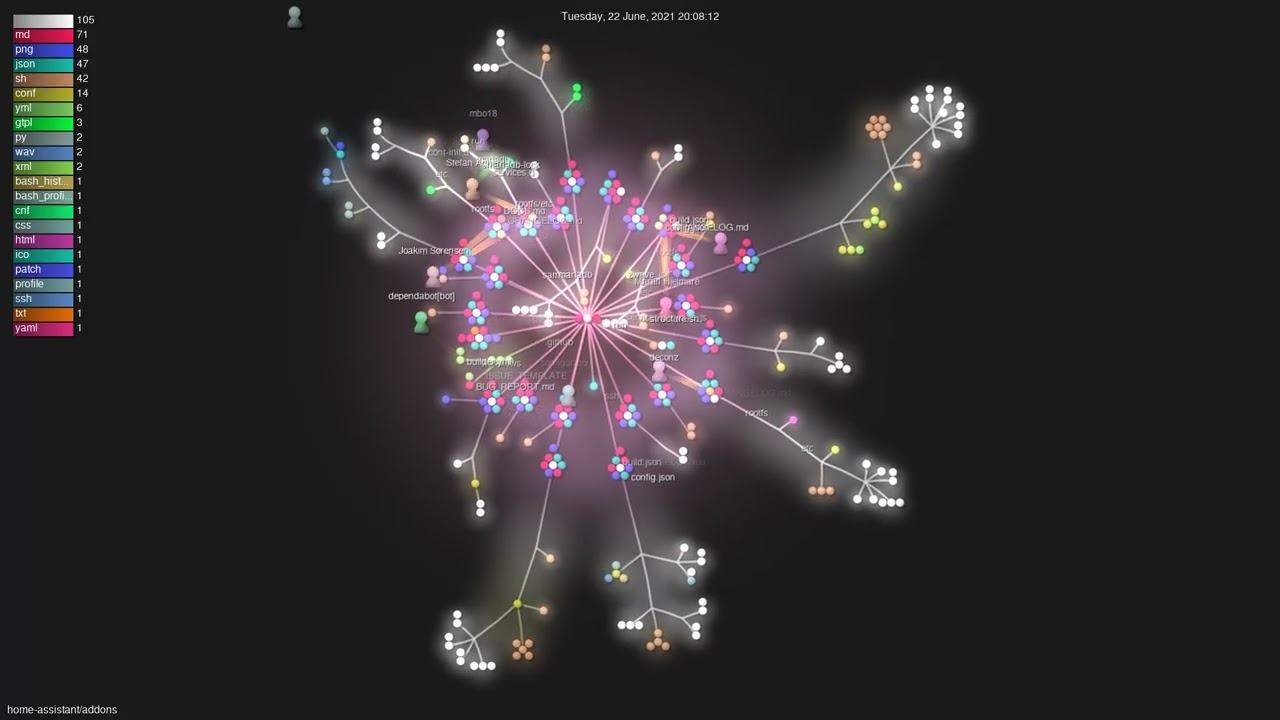 home-assistant/addons - Gource visualisation