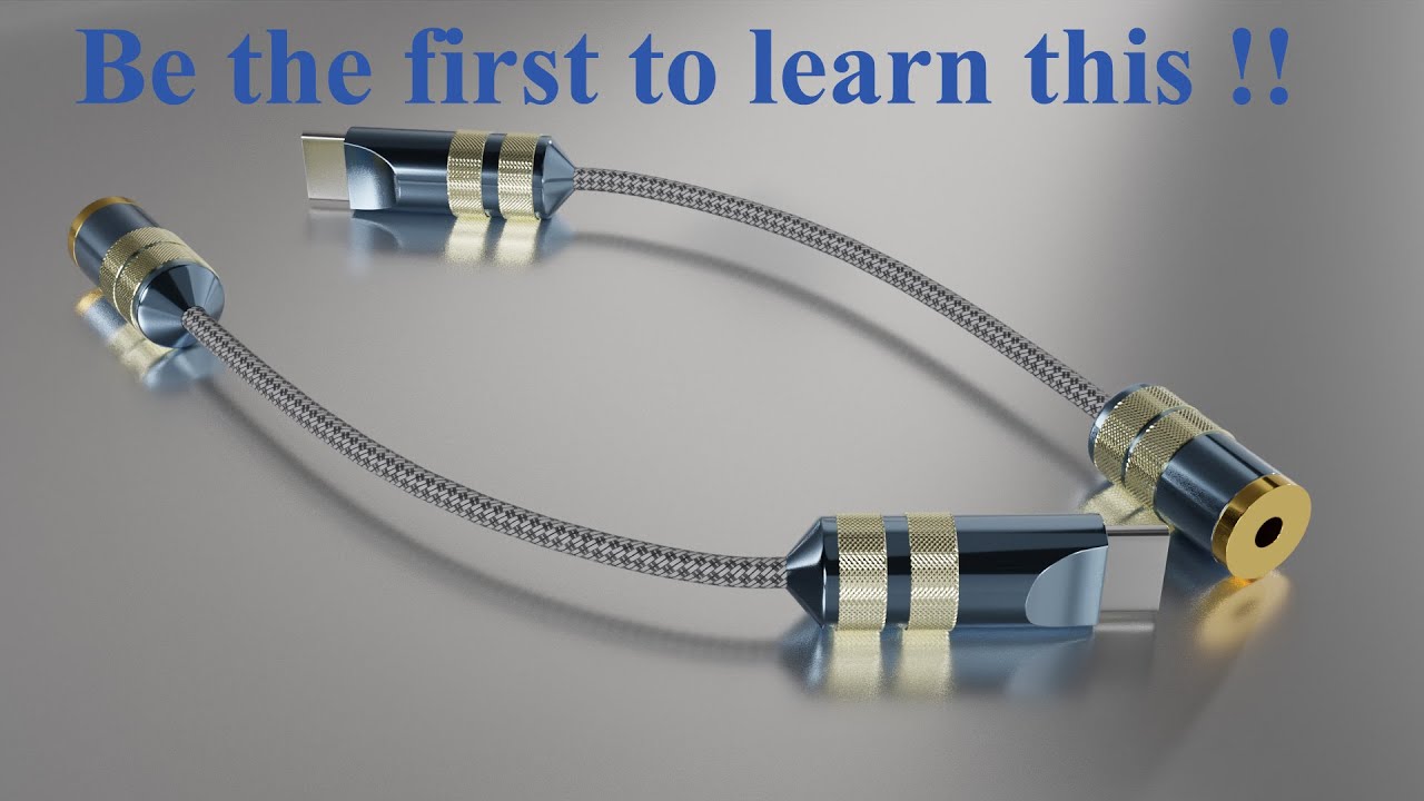 How to model a realistic DAC cable adapter in Blender