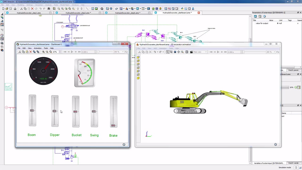 Simcenter Amesim – Optimizing an excavator model for real-time usage #HowToSimcenterSystems