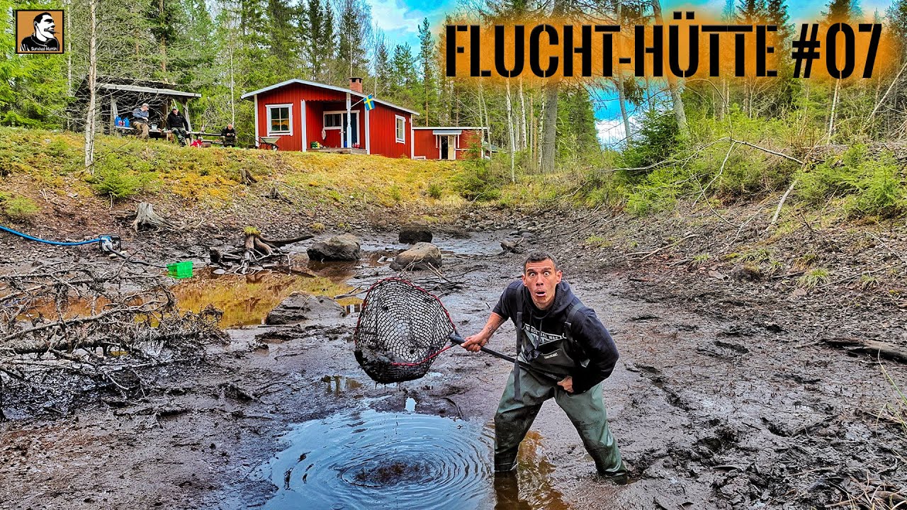 TEICH der FLUCHTHÜTTE geleert & WALD-SAUNA gebaut | Survival Mattin