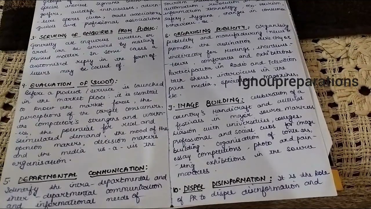 ROLE OF PR IN TOURISM(TS03)#ignouuniversity #exam #ihm #studY#ignousolvedassignment#ignouassignment