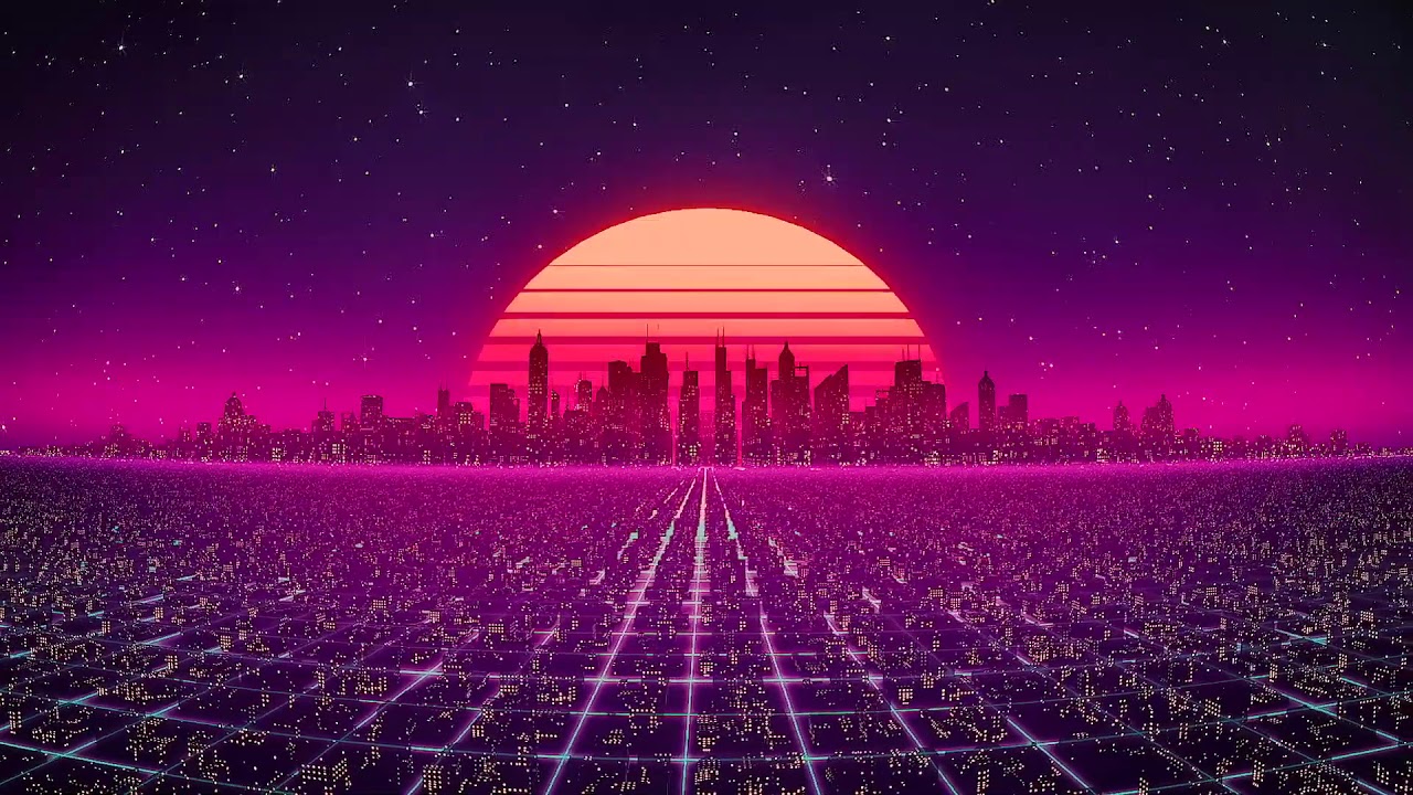 Most Aesthetic Synth City Screensaver 10 Hours