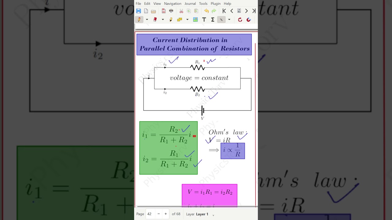 Current distribution in Parallel Connection of Resistors