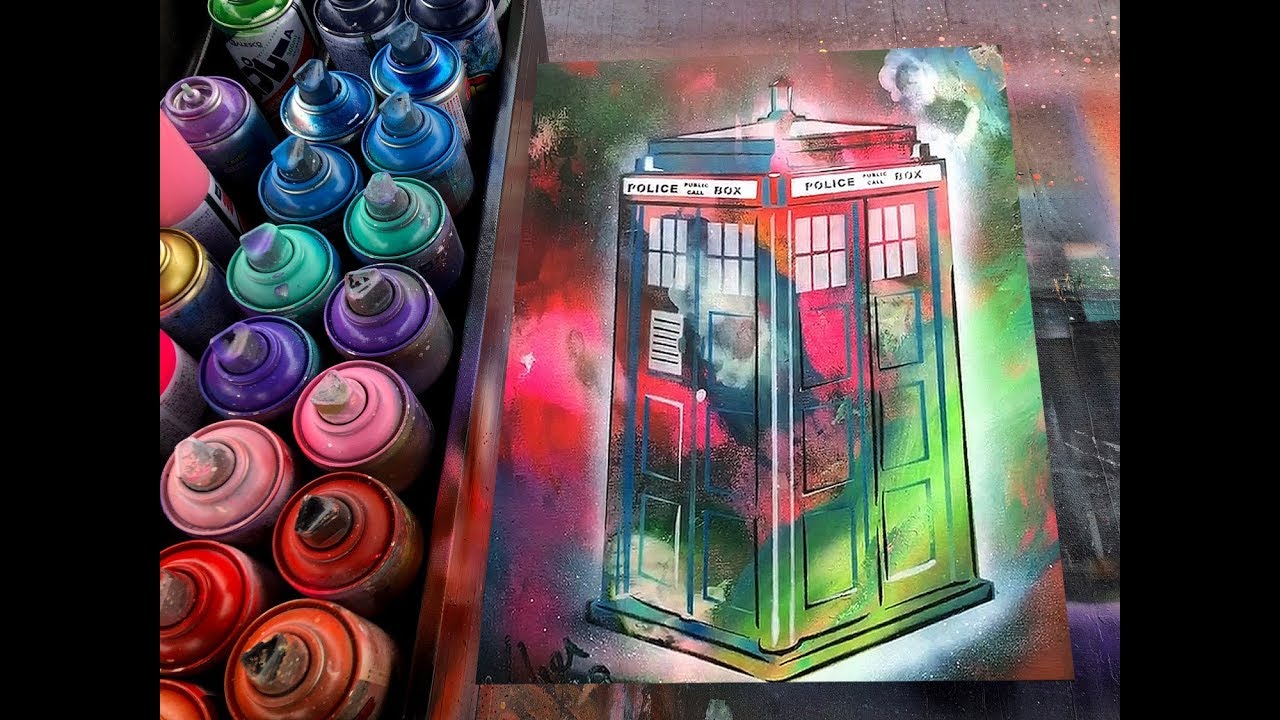 THE TARDIS - Dr. Who SPRAY PAINT ART by Spray Art Eden スプレーペイントアートエデン