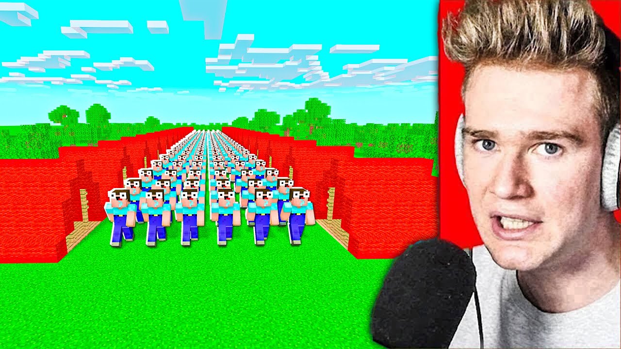 100 WIDZÓW vs OBÓZ PRZETRWANIA XD | Minecraft Extreme