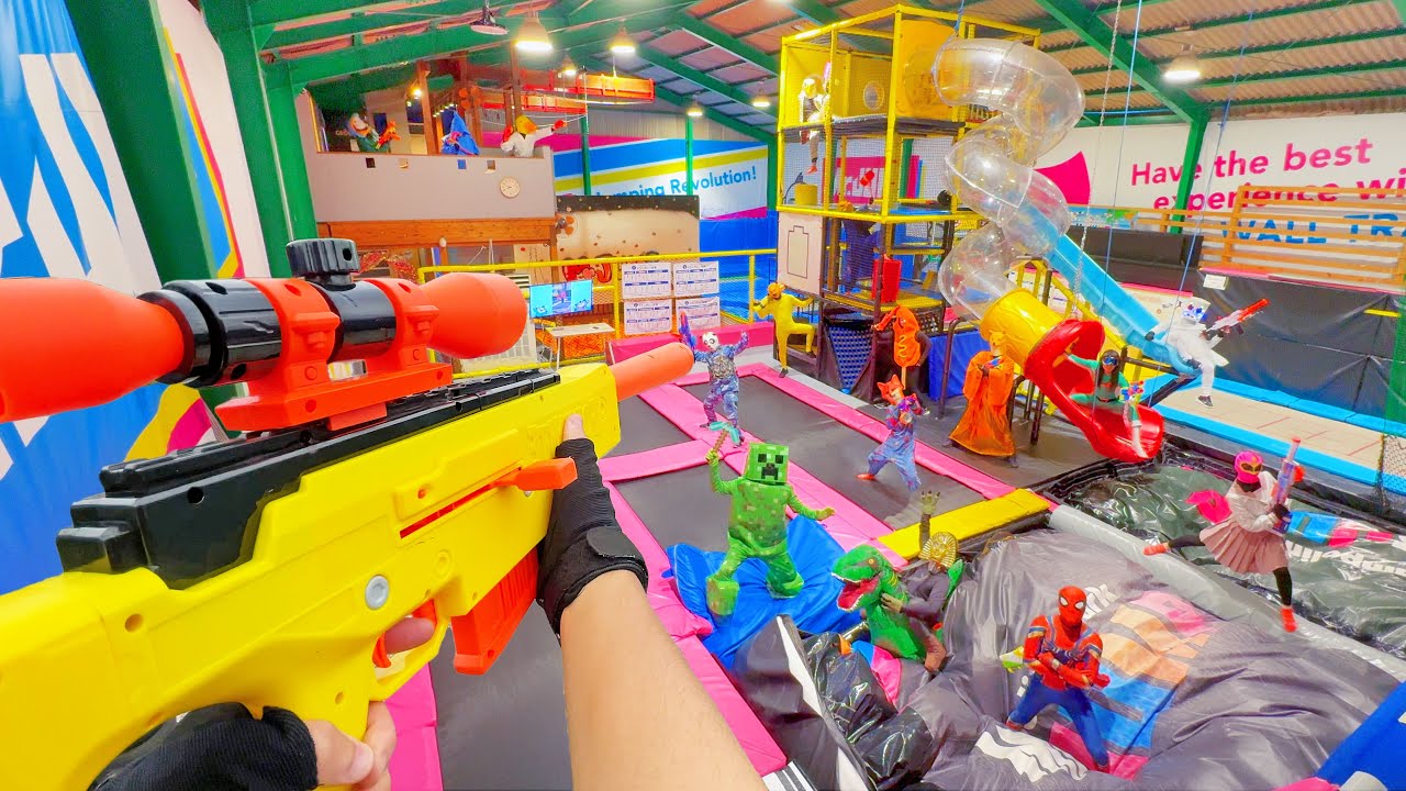 Nerf War | Amusement Park Battle 135 (Nerf First Person Shooter)