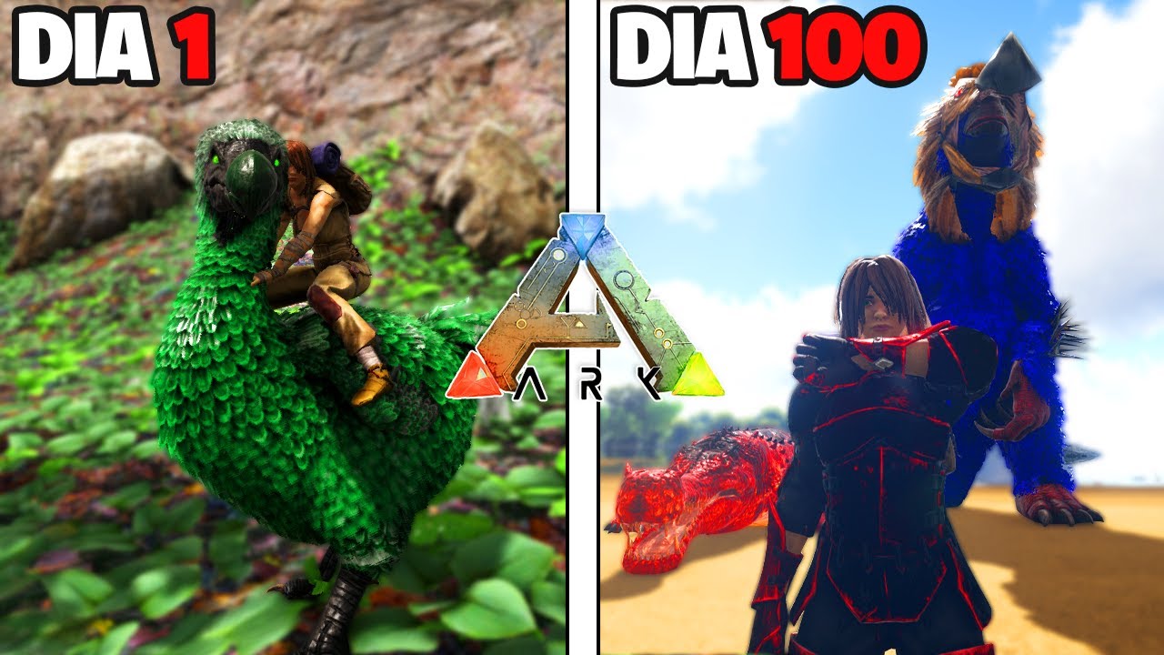 SOBREVIVI 100 DIAS no PRIMAL FEAR em ARK SURVIVAL EVOLVED!
