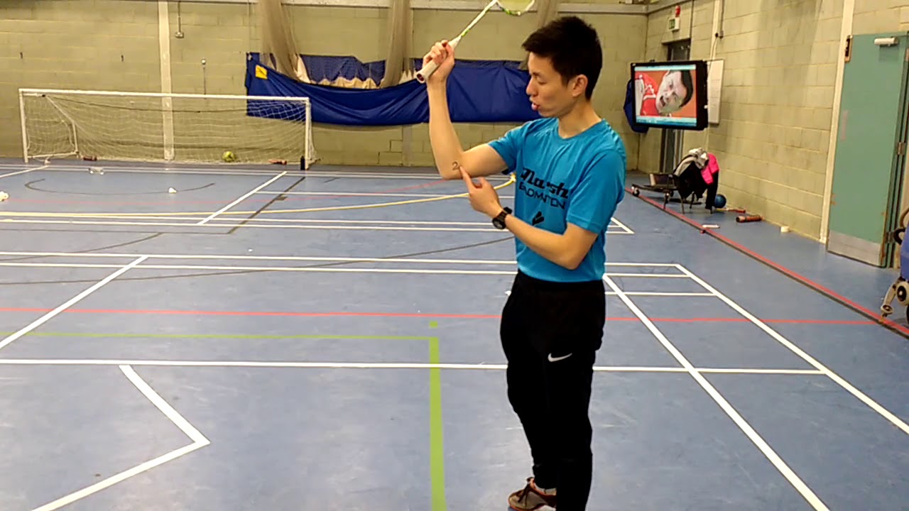 Badminton forearm rotation practice