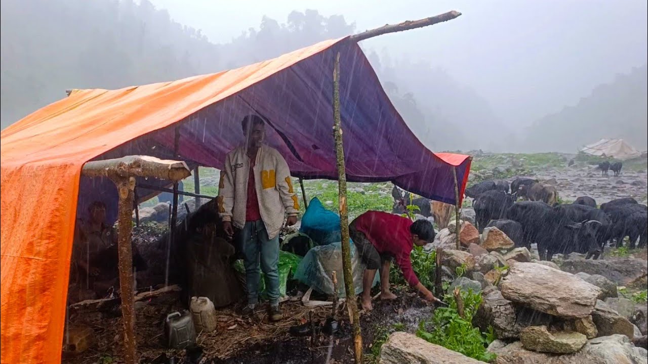 Best Life in A Nepali Mountain Village During The Rainy Season | How People Live in Nepal With Rain 
