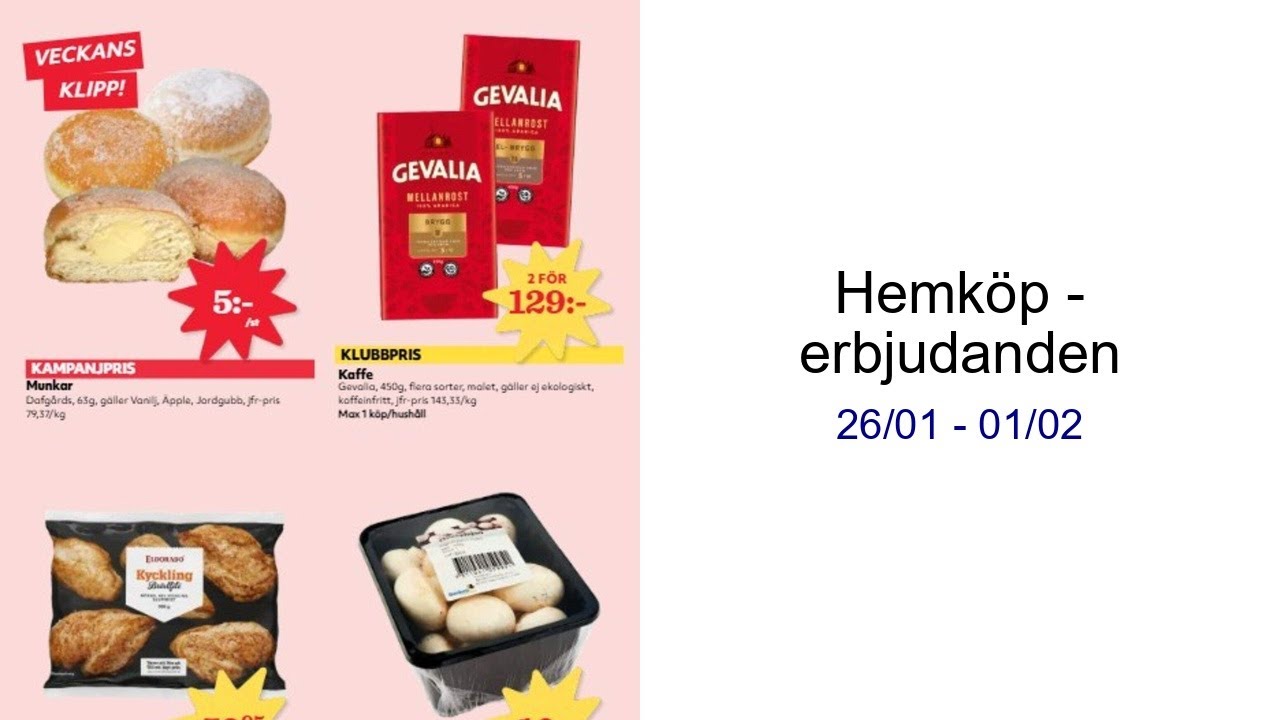 Hemköp - erbjudanden 26/01 - 01/02