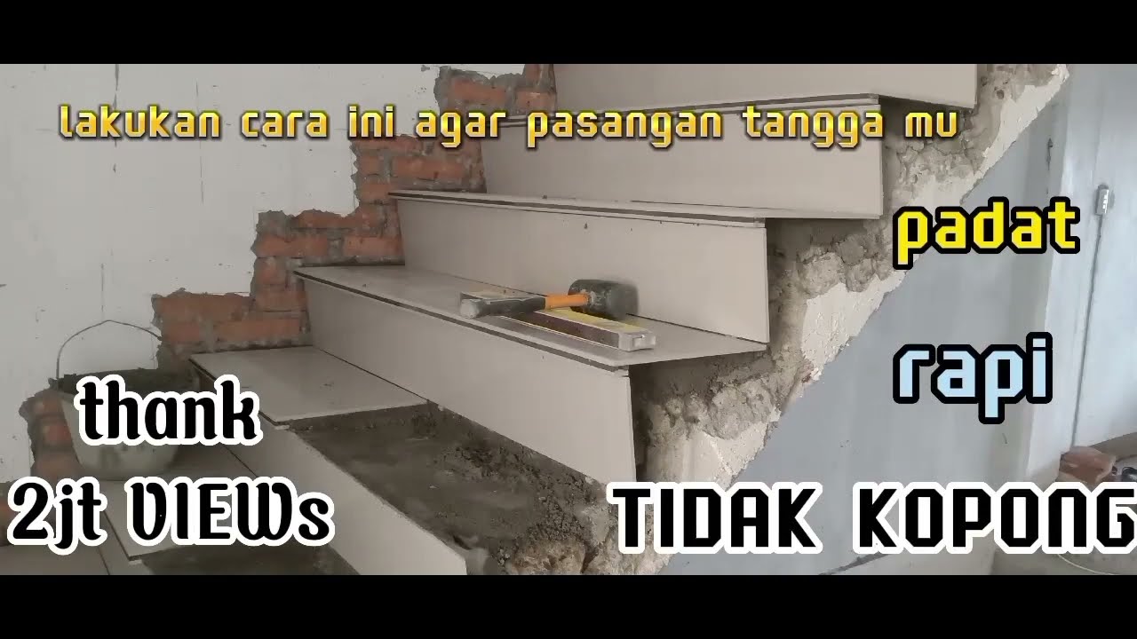 cara pasang tangga granit anti kopong, padat, dan rapi@rajajali