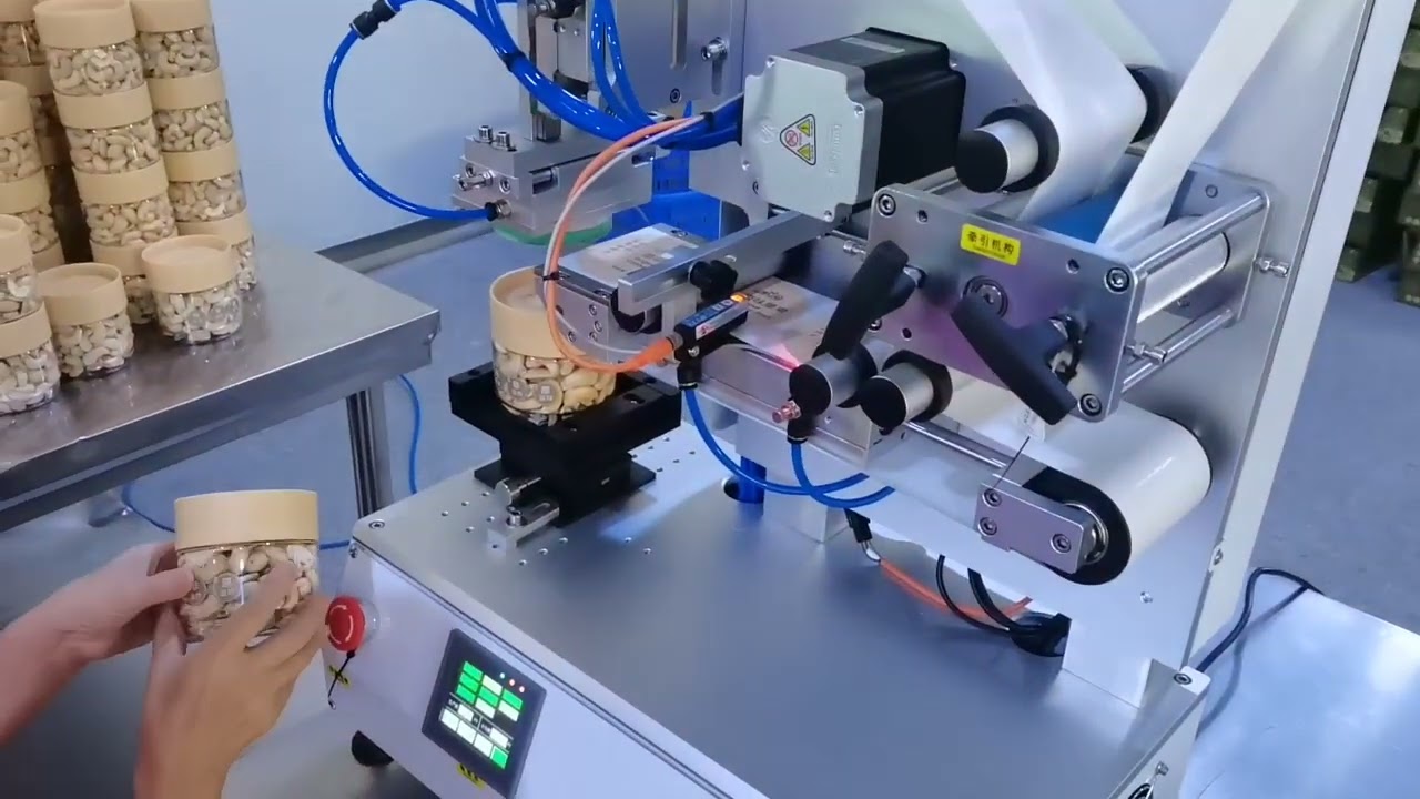 Concave Surface Label Machine for Cup or Lid Semi-Automatic Label Applicator