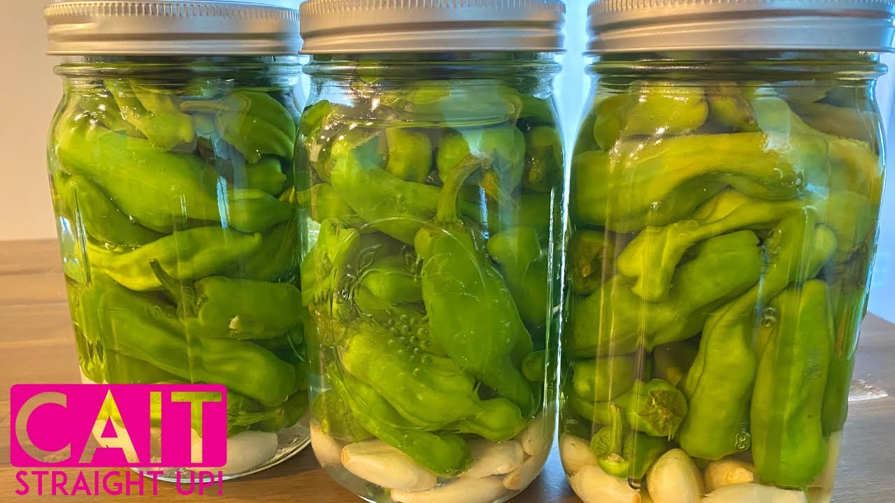 Quick Pickled Pepperoncini's Recipe | Cait Straight Up