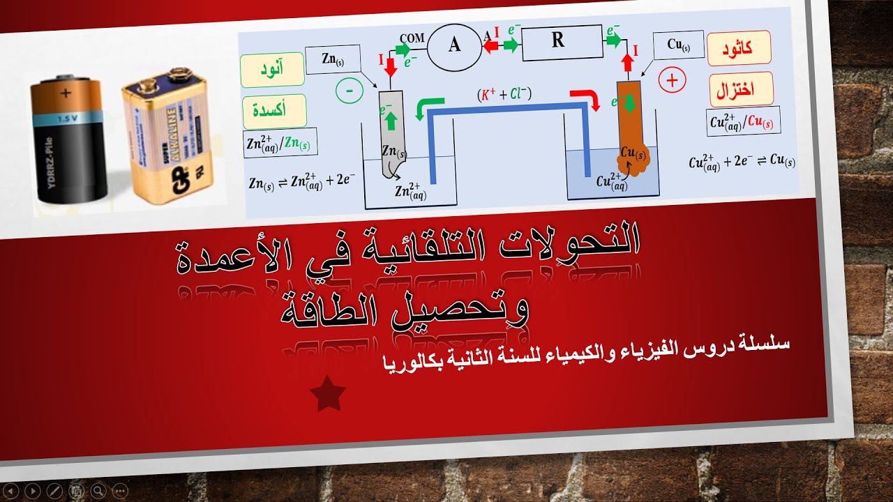 درس التحولات التلقائية في الأعمدة وتحصيل الطاقة