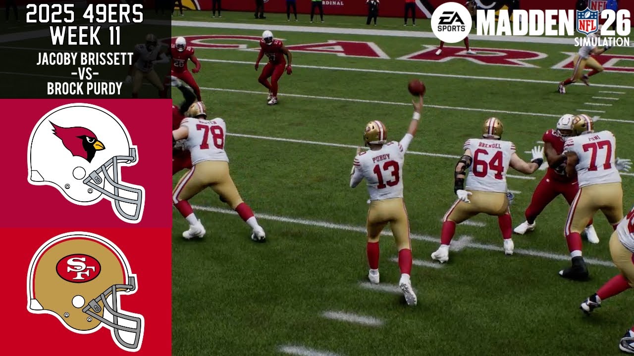 49ers vs Cardinals | Week 11 | Madden NFL 26 simulation