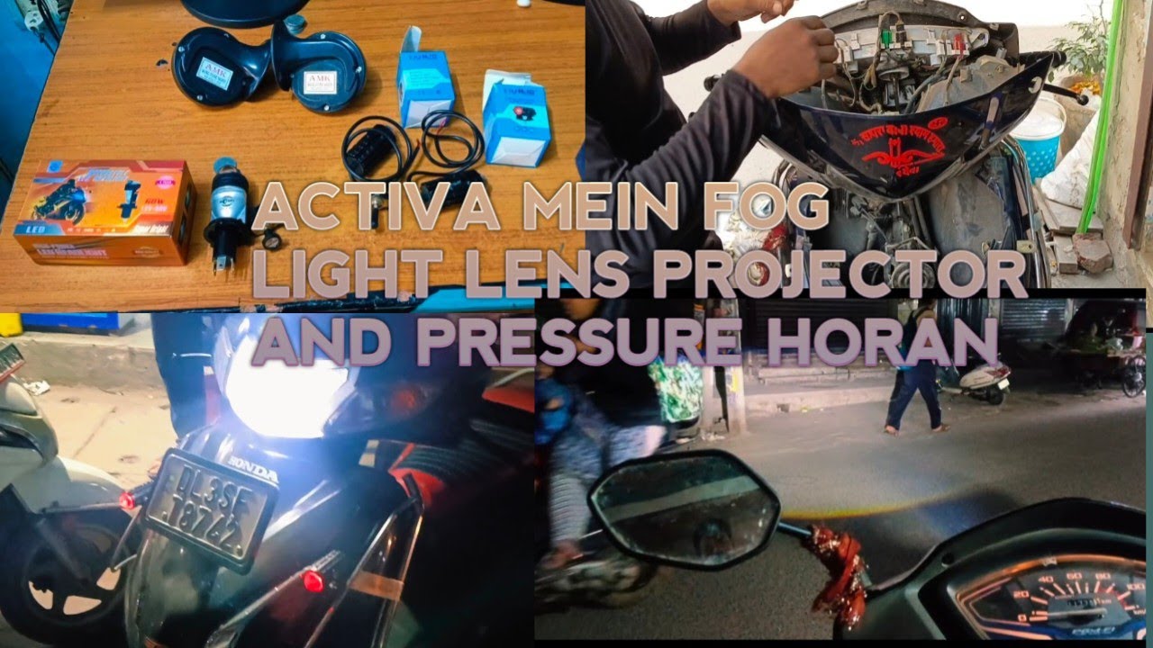 Fog light For scooter 🛵 /Light को लगाकर Maja Aa गया😃 Fog Light In Activa projector 💥 (Ful Video)🚀.⚙️