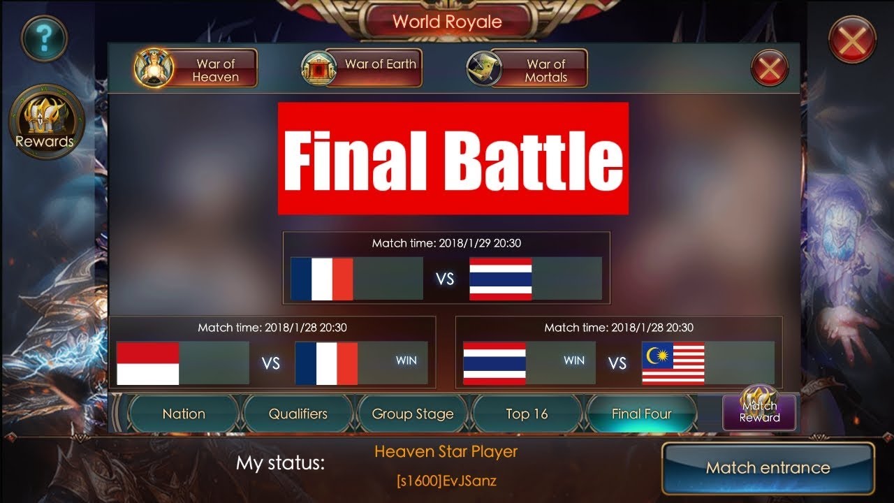 Legacy of discord : World royale Final battle