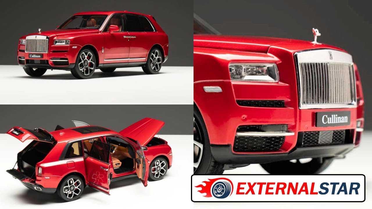 Распаковка: Rolls Royce Cullinan 1:18 РЕДКИЙ красный цвет, 11/149 деталей, литая модель