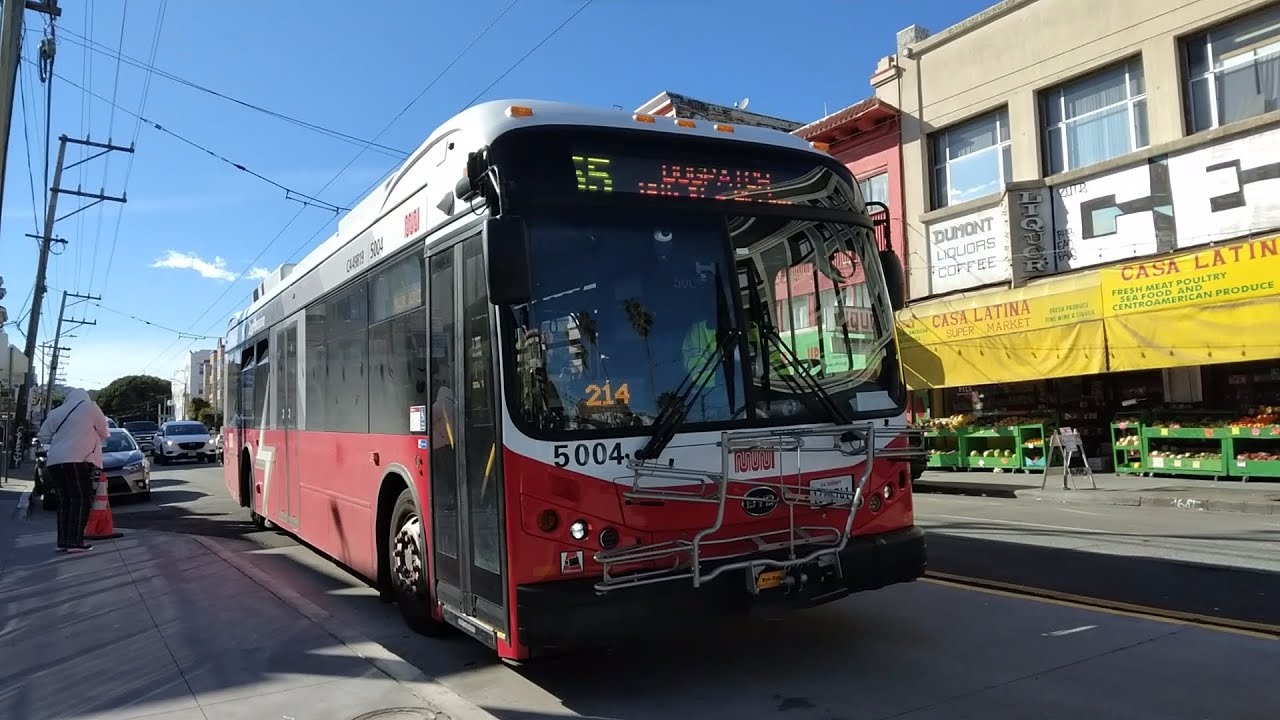 SF Muni 2021 BYD K9MD #5004 on Route 55 Dogpatch - Full Route Outbound to 20th St & 3rd St 3/1/23