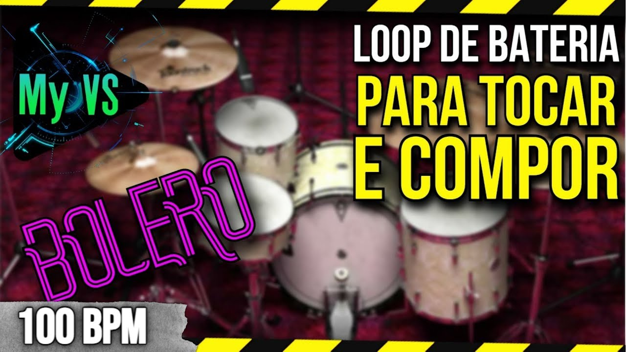 🥁 Loop de Bateria BOLERO para Tocar e Compor | 100 bpm [Atualizado]