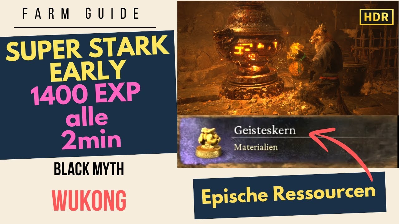 Black Myth: Wukong - 1400 EXP alle 2 Minuten farmen! (Deutsch/German)