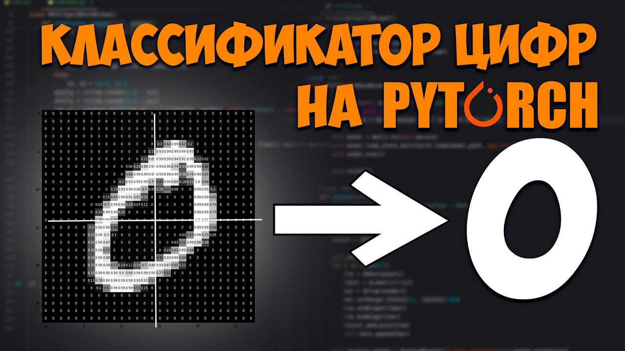 Создание CNN классификатора цифр на PyTorch на датасете от MNIST. Python урок.