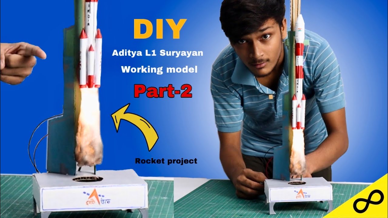 DIY Aditya L1 Suryayan rocket Working model (आदित्य L1 सूर्यन मिशन रॉकेट प्रोजेक्ट कैसे बनाएं)