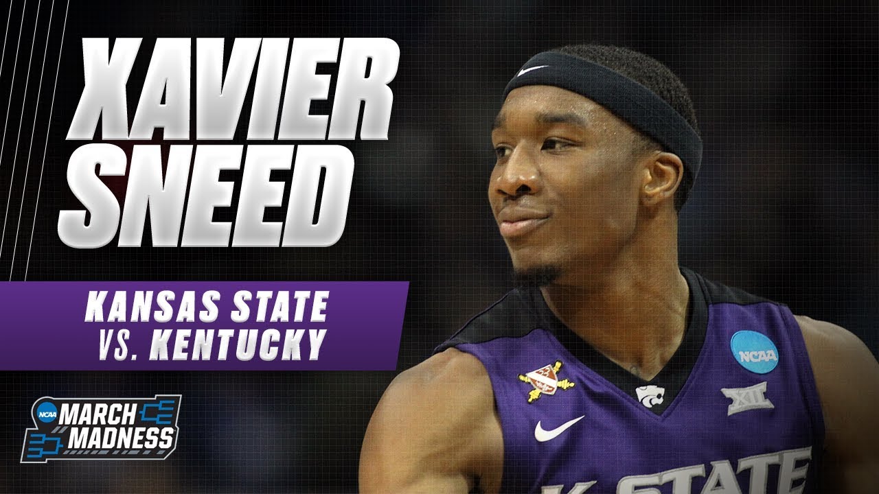 Kansas State's Xavier Sneed scores a game high 22 points in the Sweet 16