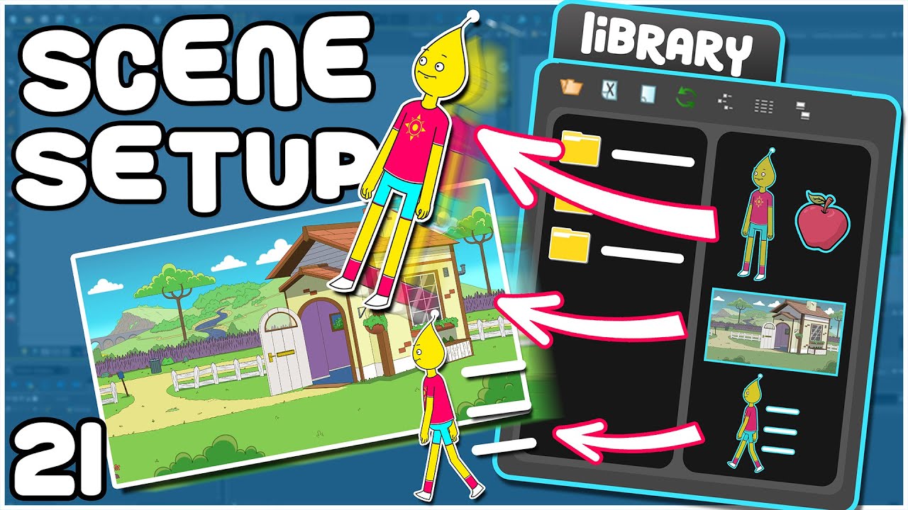 Scene SETUP, LIBRARY and TEMPLATES | Toon Boom Harmony Tutorial | Part 21