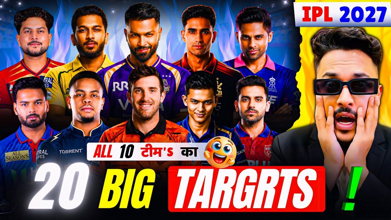 IPL 2027: ALL 10 TEAMS 20 BIG TARGET PLAYERS 😱 | RCB, CSK, MI, KKR, SRH, GT, RR, DC, PBKS, LSG