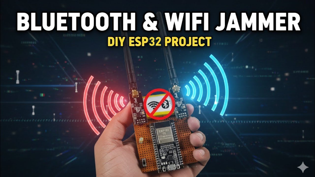How to make an ESP32 Jammer || Wi-Fi and Bluetooth signal jammer || 🤯🤯