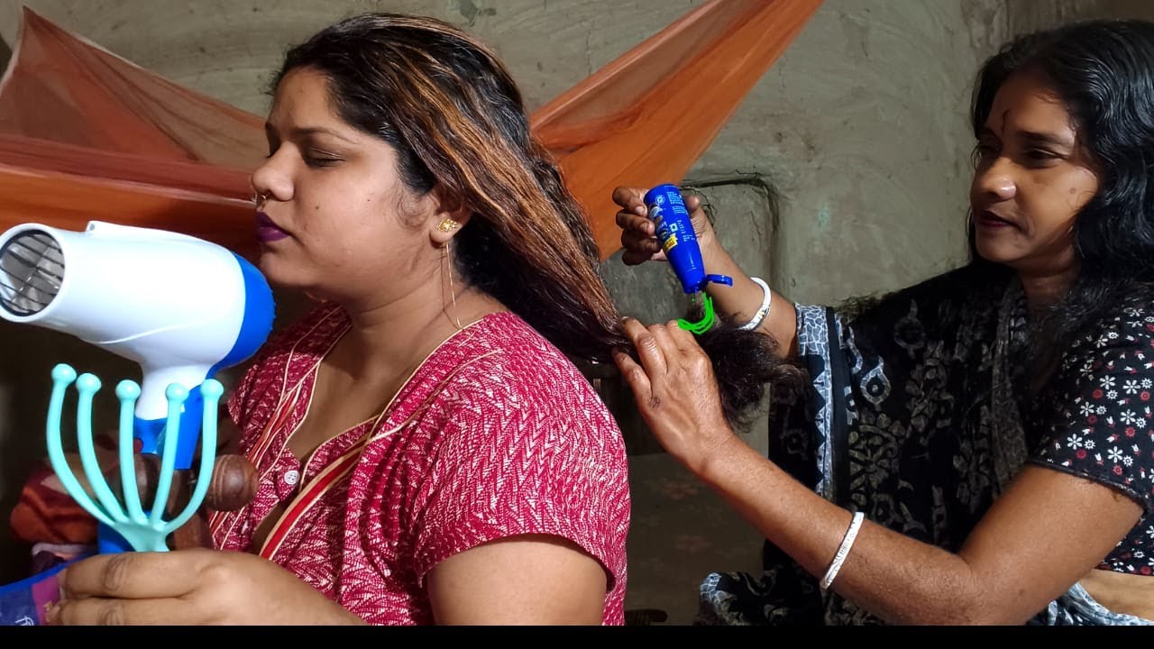 ASMR|| Indian Hair Massage & Scalp, Hair Cracking Doing My Sweet Moom (Relaxation)