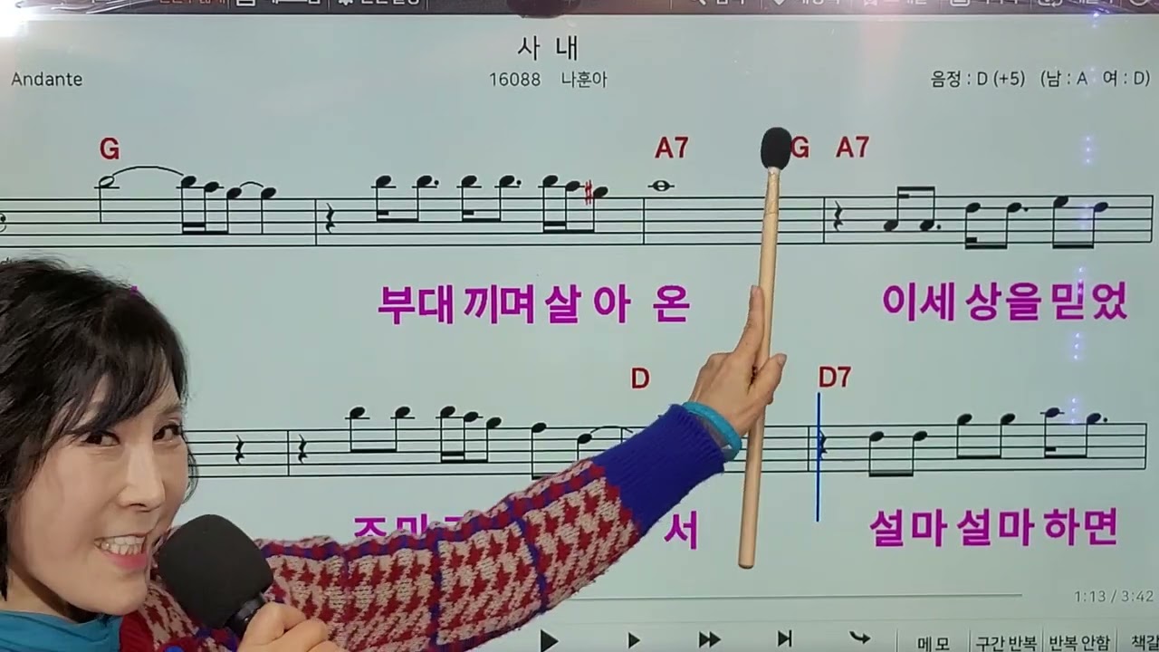 사내(나훈아)귀에쏙쏙, 따라만 불러도 잘할수 있다 일타강사 한가은 010 7172 4316