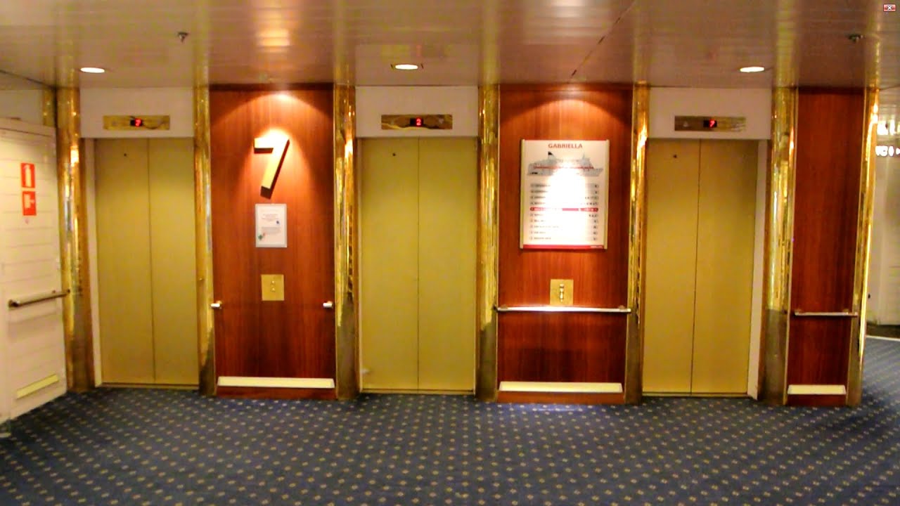 FULL TOUR of the 1991 DAN elevators @ Cruiseferry M/S Gabriella (Viking Line)